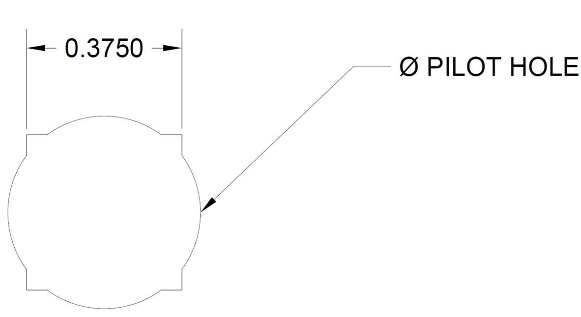 Broached Tool Port .375" diagram