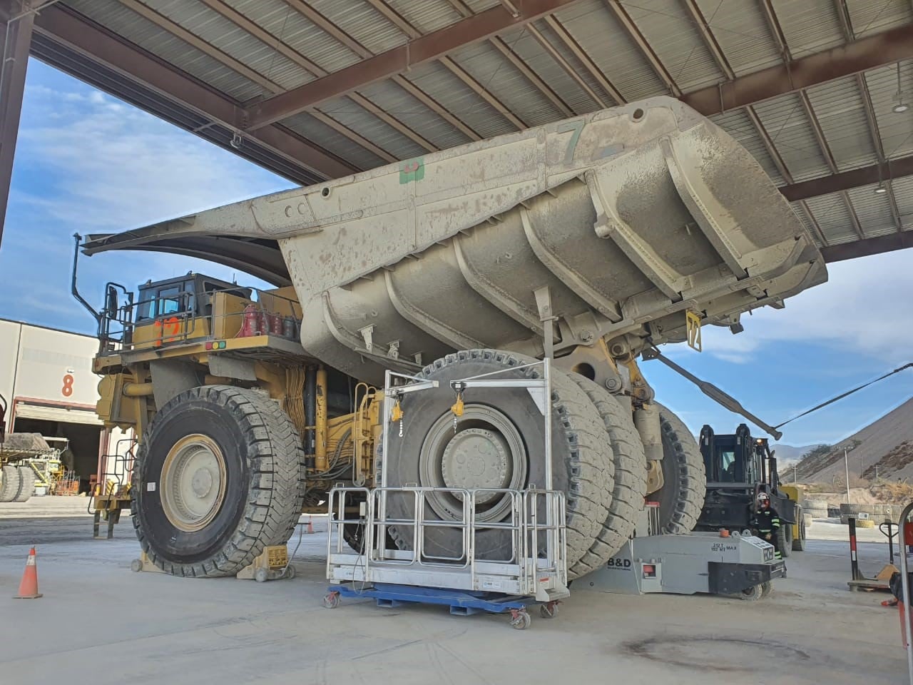 Featured image for “Reducing Tire-Changing INCIDENTS: The Tire Tech Work Station Built for Mining’s Largest Haul Trucks”